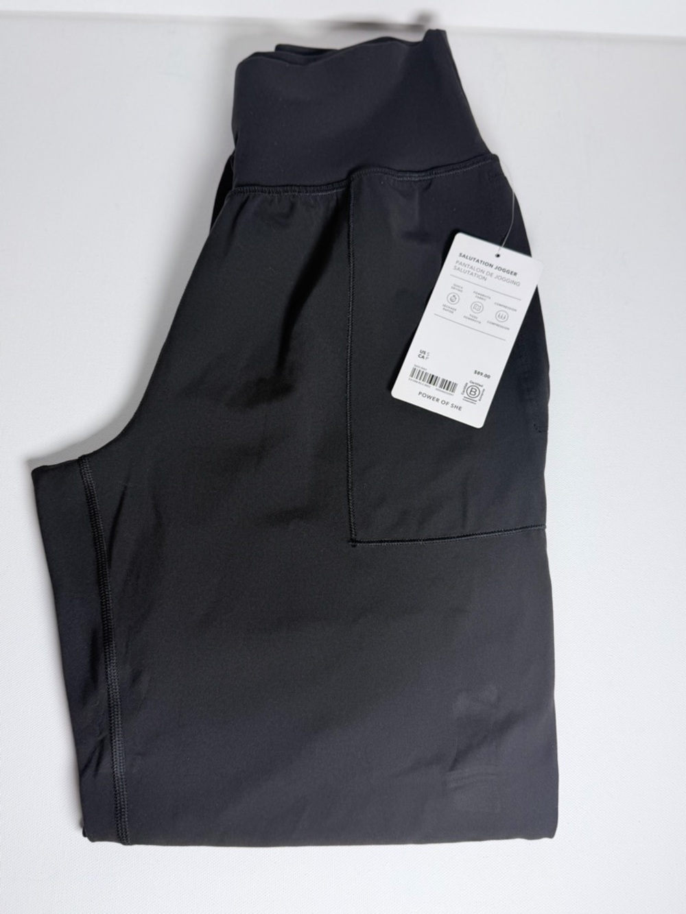 Athleta Salutation Cruise Jogger Women’s Small Black Yoga Pants 531288